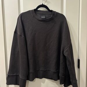 American Eagle Outfitters Dark Gray Crewneck Sweater
